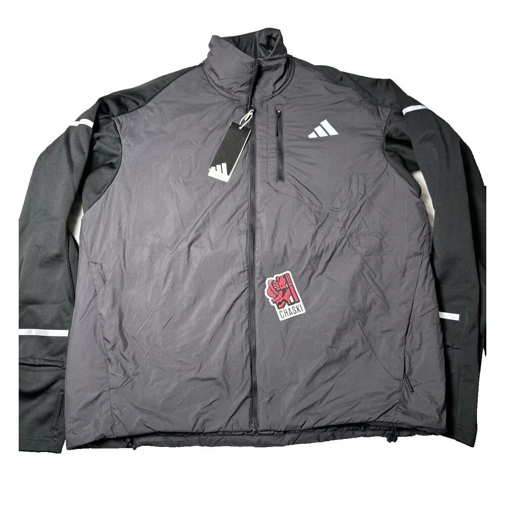 Adidas Adi365 Running Climawarm Jacket Men’s Large black/gray JM5729 NEW